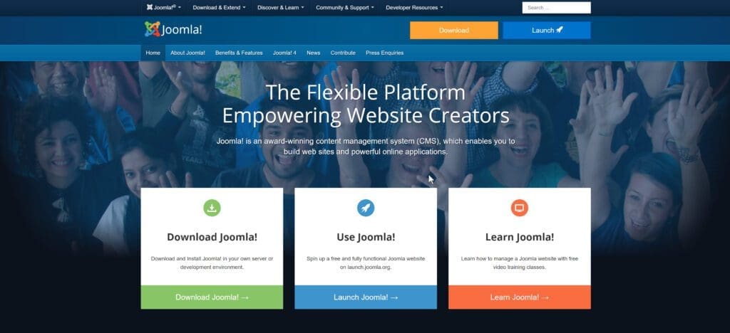 Joomla self hosted platform